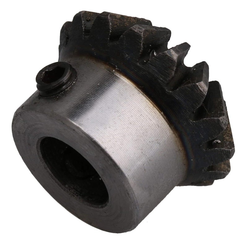 CNBTR 45# Steel 16 Teeth 1.5 Module Silver Black Bevel Gear Wheel 10mm Hole Dia D25.5 x H18mm - Image 3